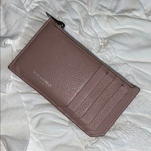 ysl fragments zipped card case in rose antic🖤